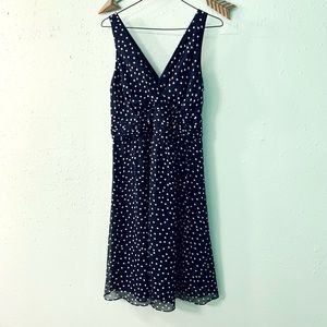 Navy polka dot dress